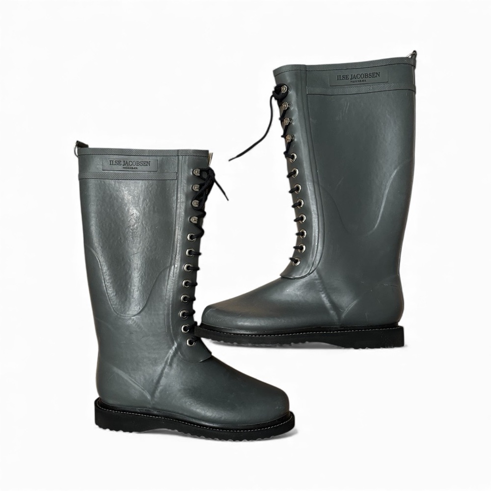 💜 Ilse Jacobsen Grey Rainboots 💜 - Picture 2 of 12
